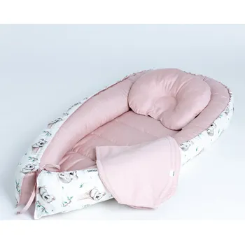 Hnízdečko pro miminko Tulimese Hnízdečko spící koala starorůžové VARIANTY PROVEDENÍ HNÍZDEČKA: HNÍZDEČKO SOUPRAVA