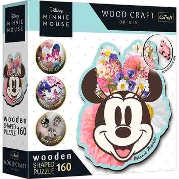 Hračka TREFL Wood Craft Origin puzzle Stylová Minnie 160 dílků