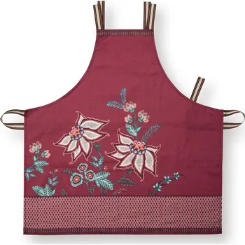 PIP Studio Zástěra Flower Festival tmavě růžová 85 x 88cm 51.030.024