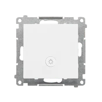 vypínač SIMON TS1L.01/111 Ovladač zapínací "světlo" s orientačním LED podsvětlením (přístroj s krytem), řaze