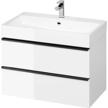 Koupelnový nábytek Cersanit Virgo skříňka 80 bílá, úchyt černá S522-025