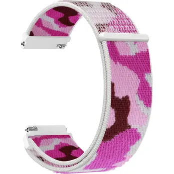 Chytré hodinky Nylonový řemínek kamufláž 18mm Barevná varianta: Fialová kamufláž