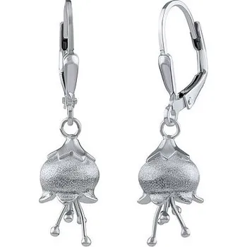 Náušnice Stříbrné matované náušnice Konvalinka KRN1532302E