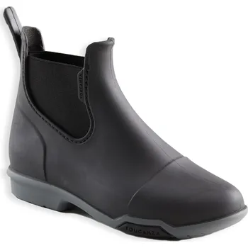 Jezdecká obuv FOUGANZA Dětská jezdecká perka 100 29 ČERNÁ