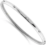 Lillian Vassago Pevný náramek zdobený zirkony, bílé zlato LLV98-GB008W