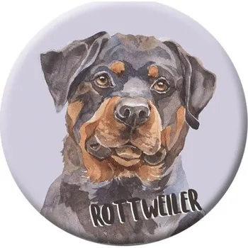 Button (placka) se špendlíkem 44 mm - Rottweiler