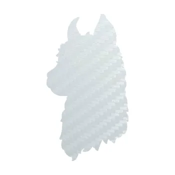 Samolepící dekorace SAMOLEPKA Lama 006 levá silueta (51 - 3D karbon bílý) NA AUTO, NÁLEPKA, FÓLIE, POLEP, TUNING, VLASTNÍ TEXT, TISK, AUTOSAMOLEPKY.cz, POLEPY, OBRÁZEK, LOGO, SAMOLEPKY