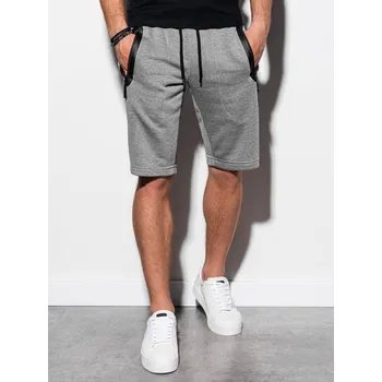 Pánské kraťasy Ombre W239 teplákové kraťasy šedý melír