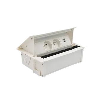 Elektrická zásuvka SIMON 48730E20B000000-33 Mediaport Cover: 2x 250 V typ E + USB A-C nabíječka bílá :5025