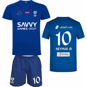 Pánský bomber Modrý Bavlněný Fotbalový set Neymar Al Hilal SFC Velikost: S