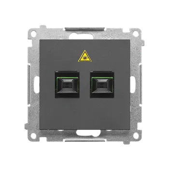 Elektrická zásuvka SIMON TGS2.01/116 Zásuvka optická 2 násobná SC/APC (přístroj s krytem) bílá