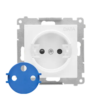 Elektrická zásuvka SIMON TGD1ZP/111 Kryt zásuvky DATA bílá