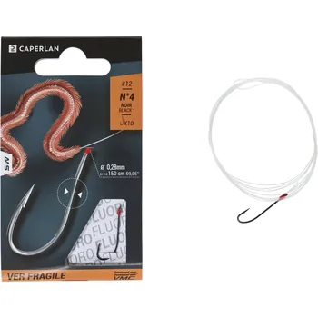 Rybářský háček CAPERLAN Háček s očkem a návazcem na mořský rybolov SN křehký 6