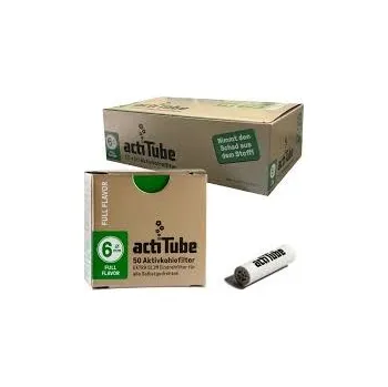 Filtry ActiTube EXTRASLIM, 6mm - 50ks v balení | box 10ks (Filtry Actitube SLIM s aktivním uhlím. 50ks v balení.)