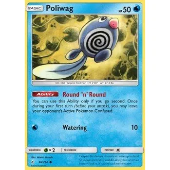 Sběratelská karetní hra Pokémon UNB 036/214 Poliwag - Unbroken Bonds Stav: Excellent, Verze: NORMAL