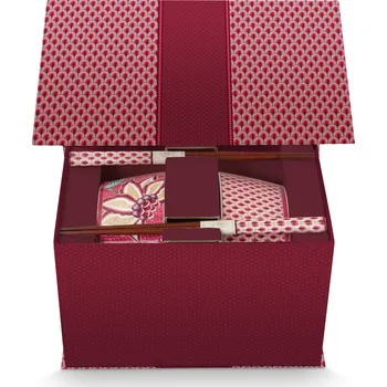 PIP Studio Misky 15cm a hůlky Flower Festival Oriental tmavě růžová sada 2+2 ks 51.003.262