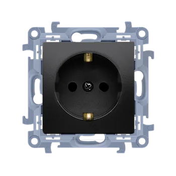 Elektrická zásuvka SIMON CGSZ1.01/49 Zásuvka jednonásobná s uzemněním typu Schuko (strojek s krytem) 16A, 250V~, šroubo