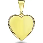 Lillian Vassago Zlatý přívěsek zdobený zirkony, srdce LLV98-GP063Y