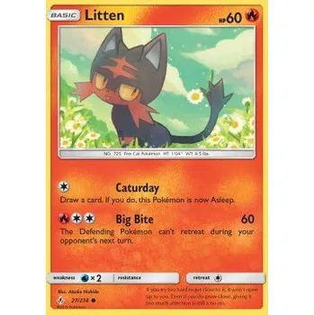 Volný čas Pokémon UNB 027/214 Litten - Unbroken Bonds Stav: Excellent, Verze: NORMAL