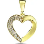 Lillian Vassago Zlatý přívěsek se zirkony, srdíčko LLV98-GP068Y