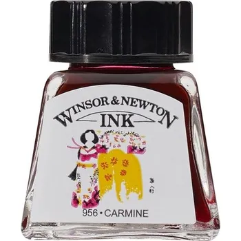 Výtvarná barva Kreslicí inkoust WINSOR & NEWTON Drawing Ink, 14ml Carmine