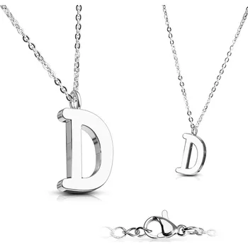 Náhrdelník Steel Edge Náhrdelník s písmenem SESNP05S-D