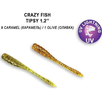 Crazy Fish Tipsy 1,2" 30mm barva 1/9 16 kusů příchuť česnek