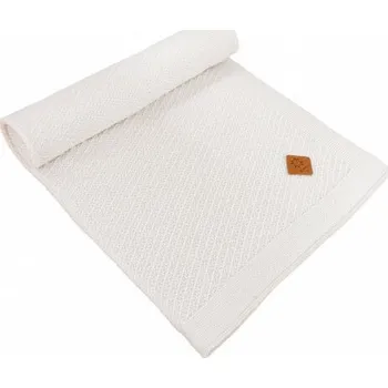 Dětská deka Kama pletená dětská Merino deka Q108 101 - přírodně bílá 70x90