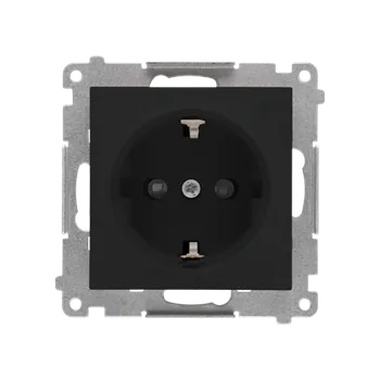 Elektrická zásuvka SIMON TGSZ1CZ.01/149 Zásuvka Schuko 1 násobná (přístroj s krytem), se clonkami, 16 A/ 250 V~, bezšr
