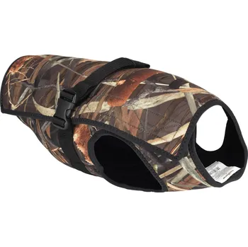 Obleček pro psa SOLOGNAC Vesta pro psa 900 Pro s motivem rákosí L KAŠTANOVÁ|ZELENÁ