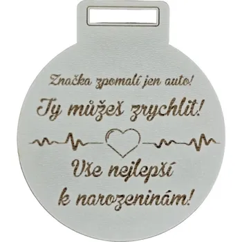 Party dekorace VypálímTi.cz Narozeninová medaile - značka s číslem a textem 75 Standardní text