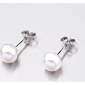 Náušnice Dámské náušnice stříbro 925 perly umělá 6009D8