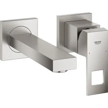 Vodovodní baterie Grohe Eurocube - Umyvadlová baterie pod omítku, 2-otvorová instalace, supersteel 19895DC0