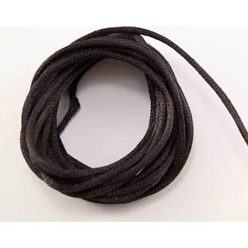 Saténová šňůra - tmavě hnědá - průměr 0,2 cm