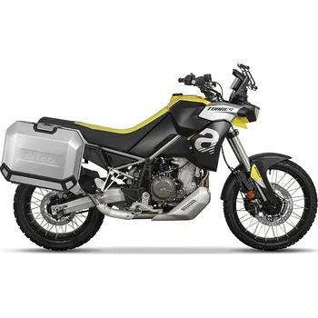 Zavazadlo na motocykl Kompletní sada bočních hliníkových kufrů SHAD TERRA 36L/47L, včetně montážní sady SHAD Aprilia Tuareg 660
