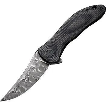 kapesní nůž Zavírací nůž Civivi Synergy3 Damascus TP Black G10