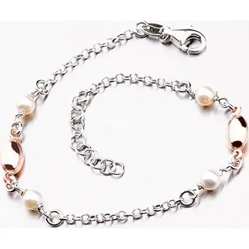 Náramek Dámský náramek stříbro 925 perlami B1700567-1132-SLX délka 19 cm