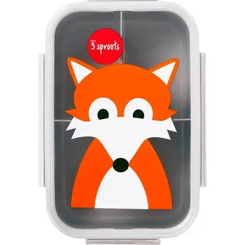 Svačinový box 3 Sprouts Krabička na svačinu 22 x 14 x 6,5 cm liška