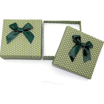 Dárková krabička Dárková krabička zelená s mašlí 8 x 8cm