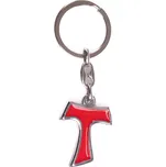 Přívěšek na klíče kříž Tau kovový