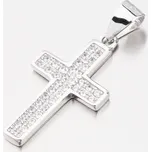 Dámský přívěsek stříbro 925 zirkon křížek HST-13236
