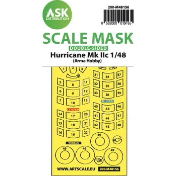 Plastikový model ASK 1/48 Hawker Hurricane Mk.II double - sided express mask for Arma Hobby