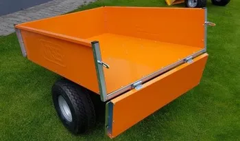 Příslušenství pro zahradní traktor Vares TR220S pozink plus přívěsný vozík oranžový