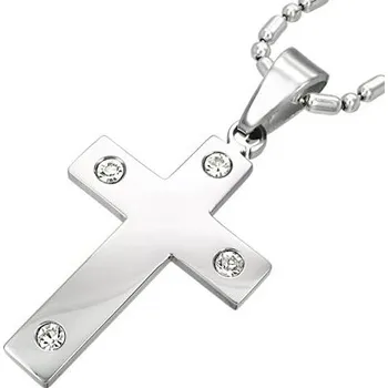 Přívěsek Přívěsek ocel zirkon - kříž GLPN015
