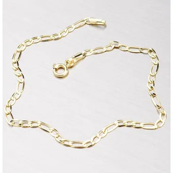 Oblečení a móda Náramek žluté zlato 585 Figaro 3+1 44-1007 délka 18 cm