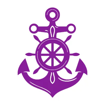 Samolepící dekorace Kotva 005 pravá s kormidlem (14 - fialová) SAMOLEPKA NA AUTO, NÁLEPKA, FÓLIE, POLEP, TUNING, VLASTNÍ TEXT, TISK, AUTOSAMOLEPKY.cz, POLEPY, OBRÁZEK, LOGO, 3D STICKERS