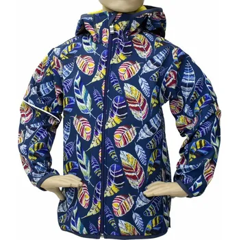 Dívčí bunda Bunda softshell Fantom BUN 0306 Větší pírka s modrou lemovkou 2023 Velikost: 80