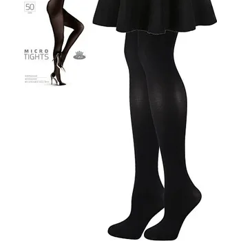 Dámské punčochy punčocháče silonky mikrovlákno Boma MICRO tights 50 den silnější NERO černé Velikost silonek: XL