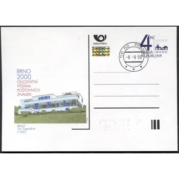 Poštovní známka Česká pošta (1999) CDV 48 O - Výstava poštovních známek Brno - Vila Tugendhat - razítko