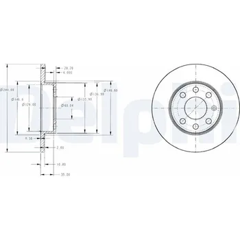 Brzdový kotouč Brzdový kotouč DELPHI BG3567